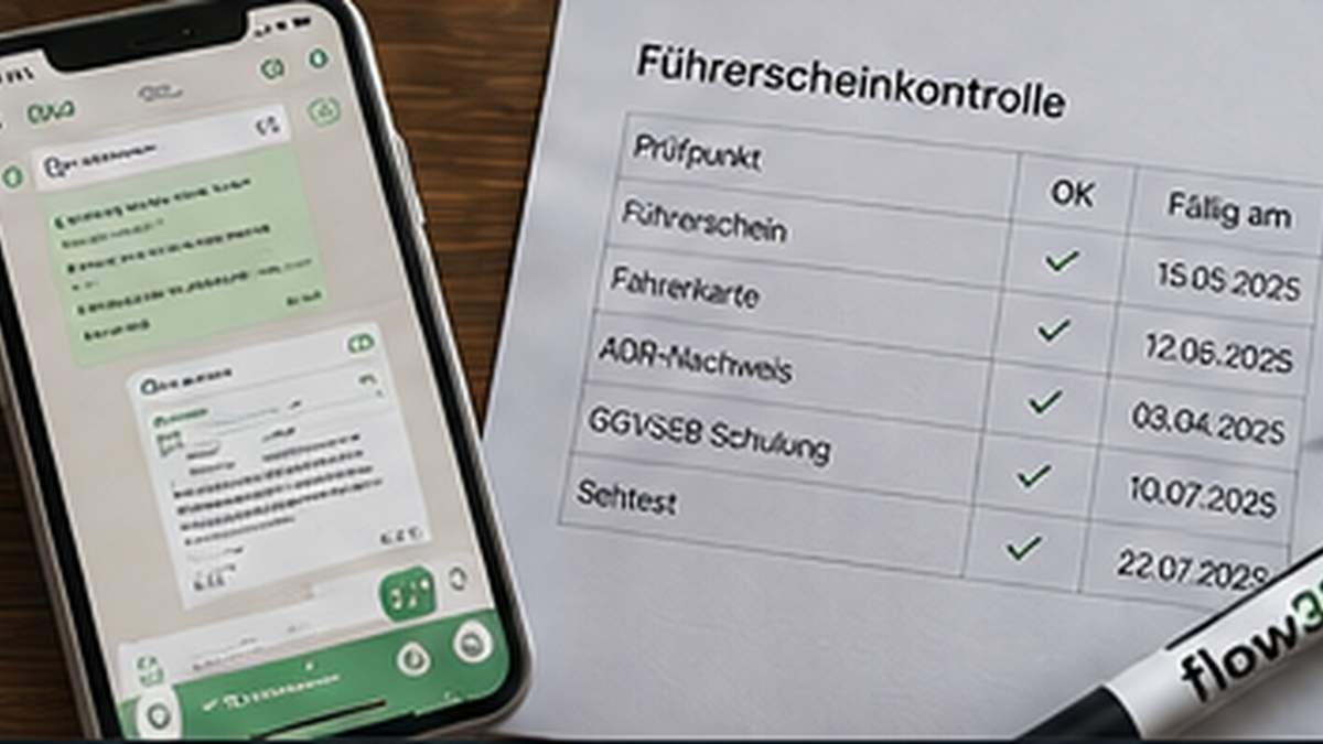Prüfkalender für wiederkehrende Führerscheinkontrollen